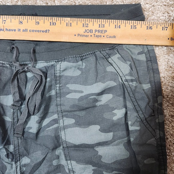 Seven7 Camo Utility Jogger Pants Women's S Linen Blend Drawstring - Picture 3 of 9